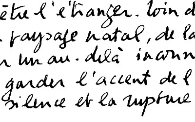 Manuscrit Leila Sebbar