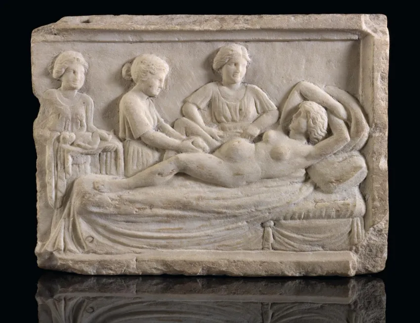 London, The Board of Trustees of the Science Museum,. "Roman Marble Plaque Showing a Birth Scene." World History Encyclopedia. World History Encyclopedia, 02 Apr 2024,